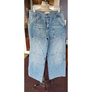 We The Free Free People Paneled Jeans Light Wash Blue Size 28